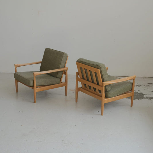 *RESERVED*  IKEA "Kolding" 1960s oak armchairs, designed by Erik Wörtz, Model