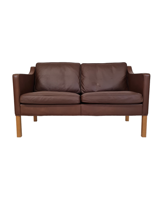 2-person sofa model 2208 | Børge Mogensen | Fredericia Chair Factory | Cognac colored leather