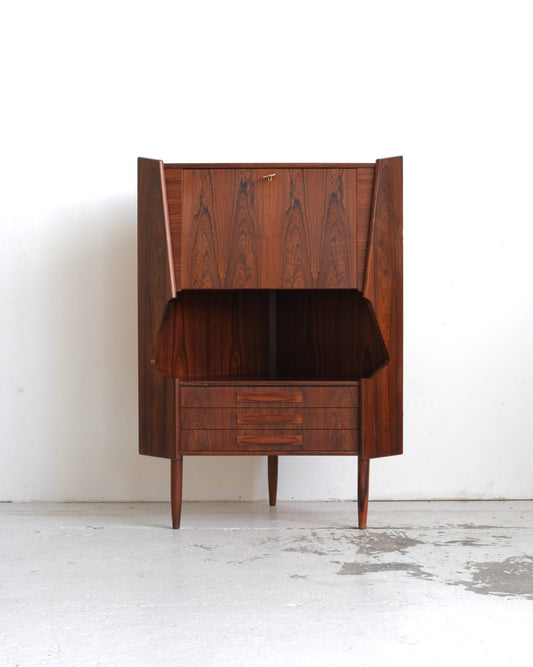 [Reserved] Danish Mid Century Corner Cabinet / Bar