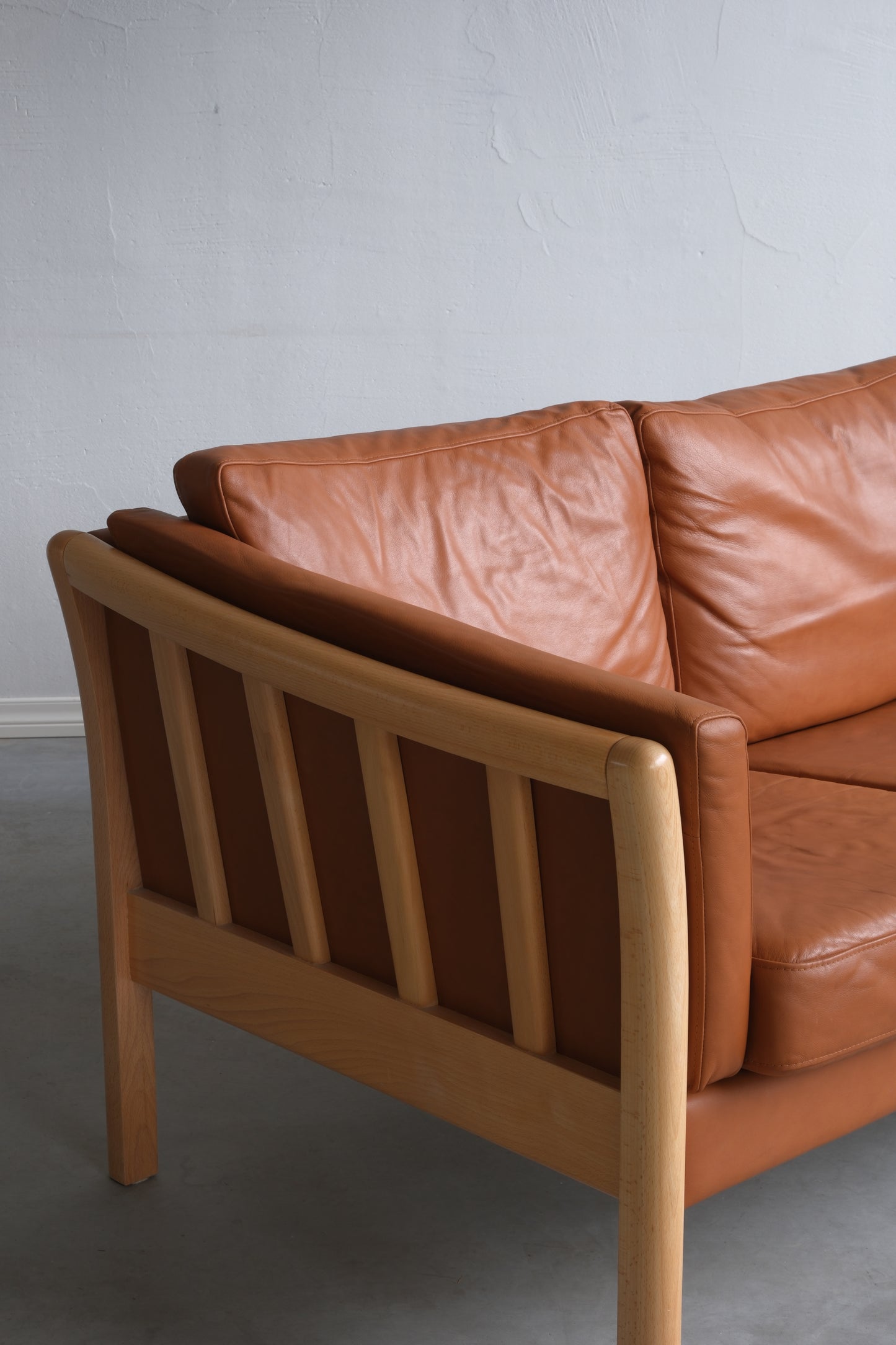 Danish cognac sofa