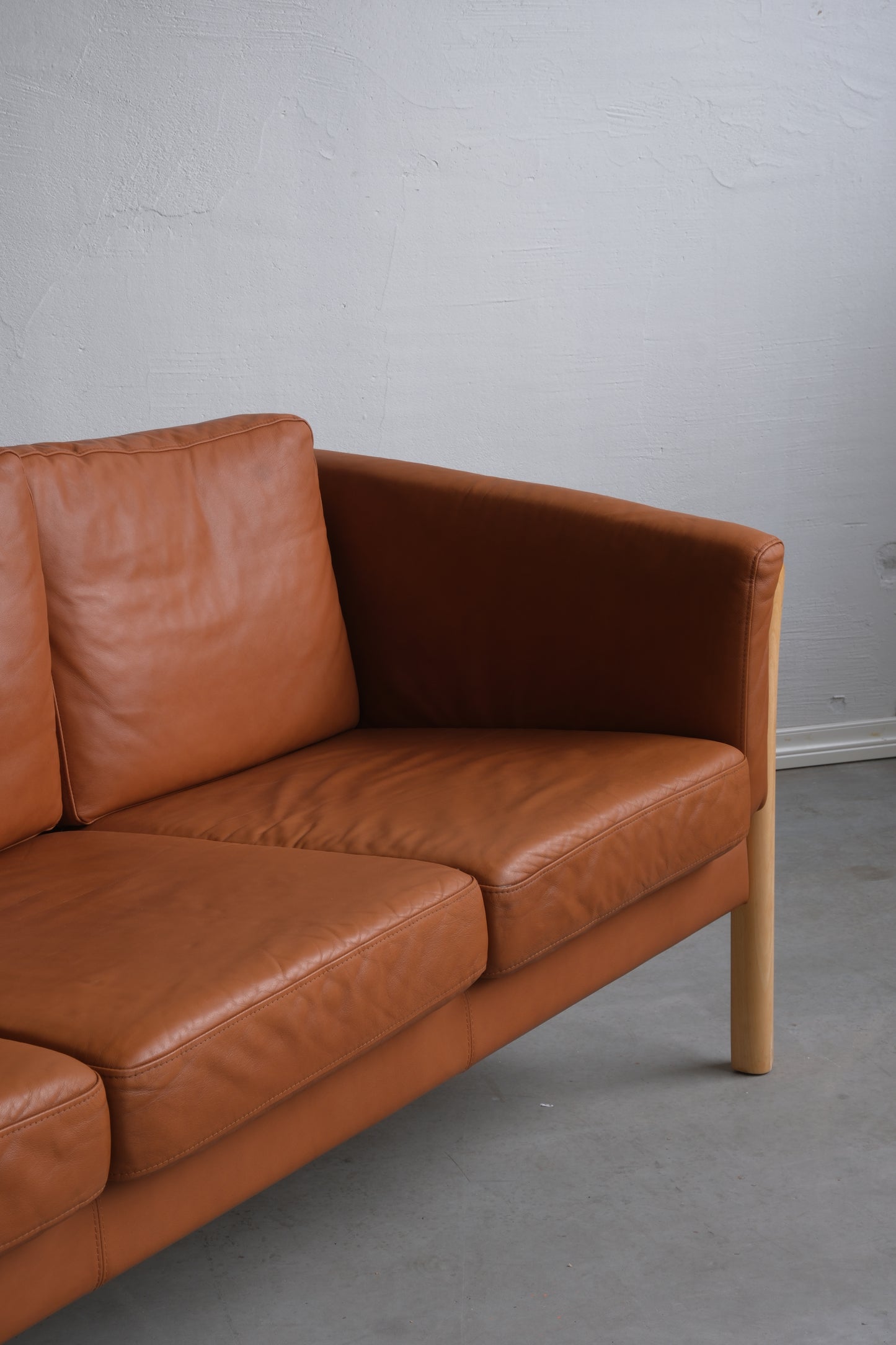 Danish cognac sofa