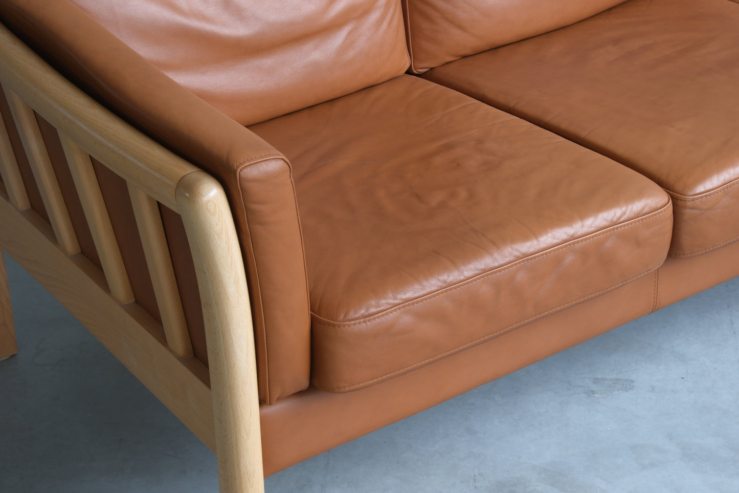 Danish cognac sofa