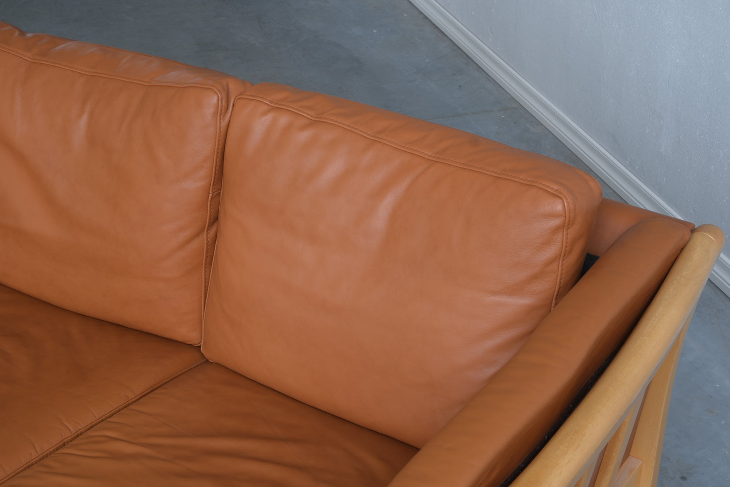 Danish cognac sofa