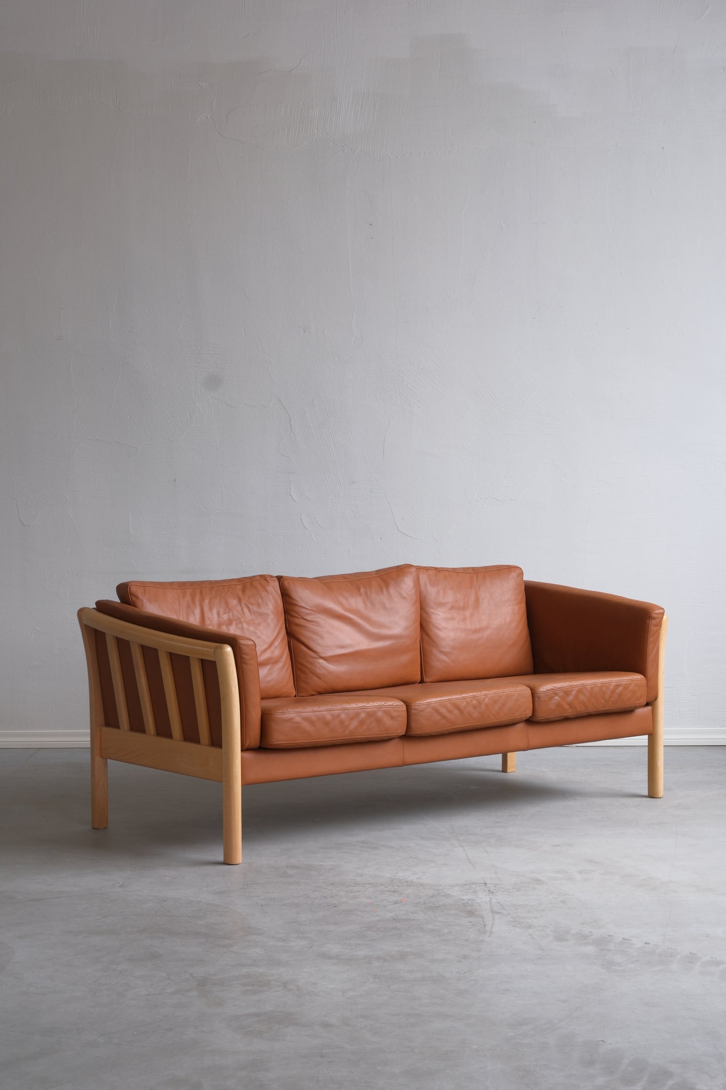 Danish cognac sofa