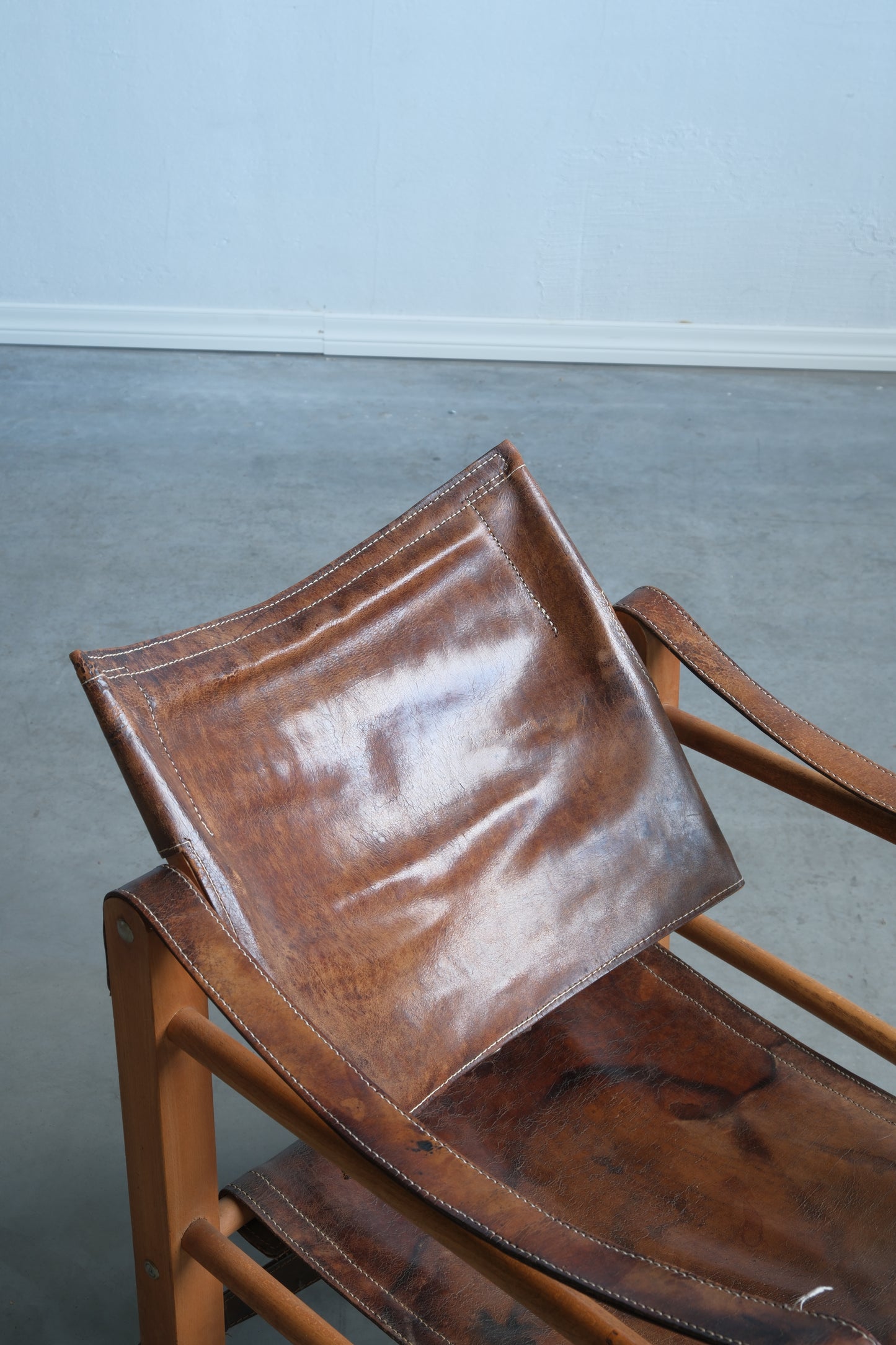 Safari chair cognac leather