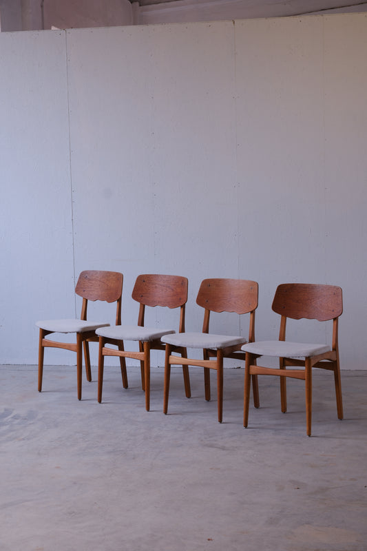 Danish oak & teak chairs