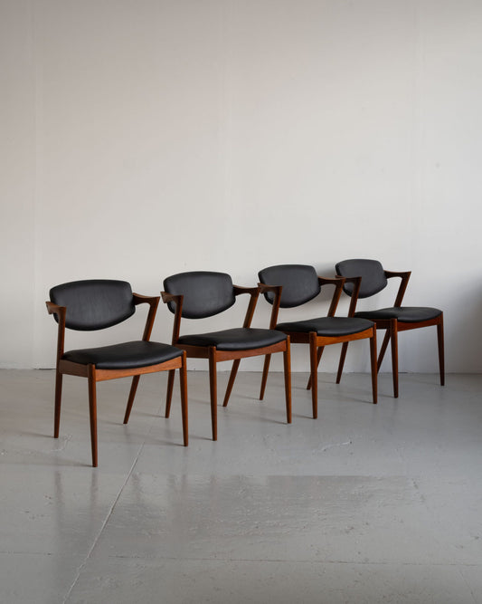 Kai Kristiansen Model 42 Teak chairs