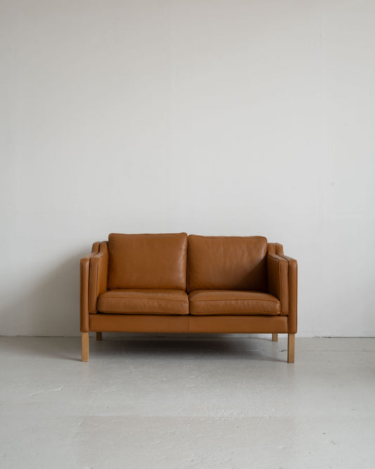 *RESERVED* Danish cognac leather sofa (2000s)