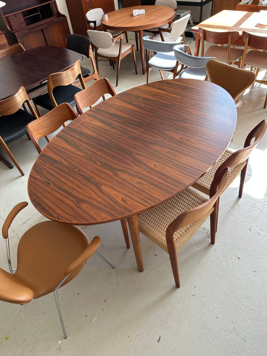 Oval rosewood dining table