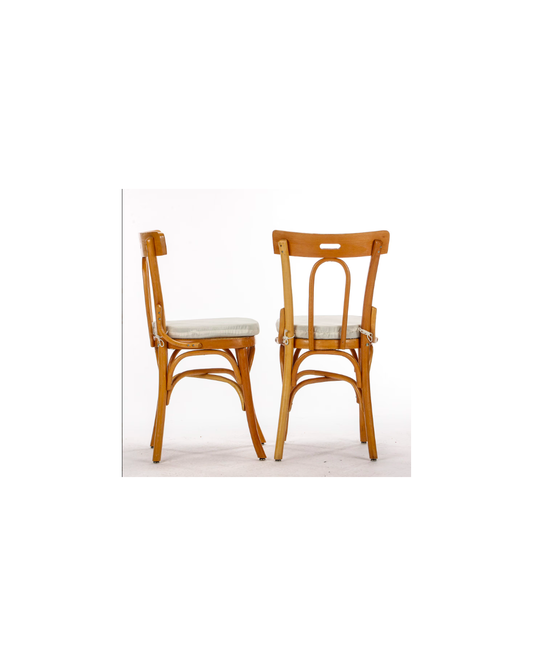 Beech & french wicker chairs