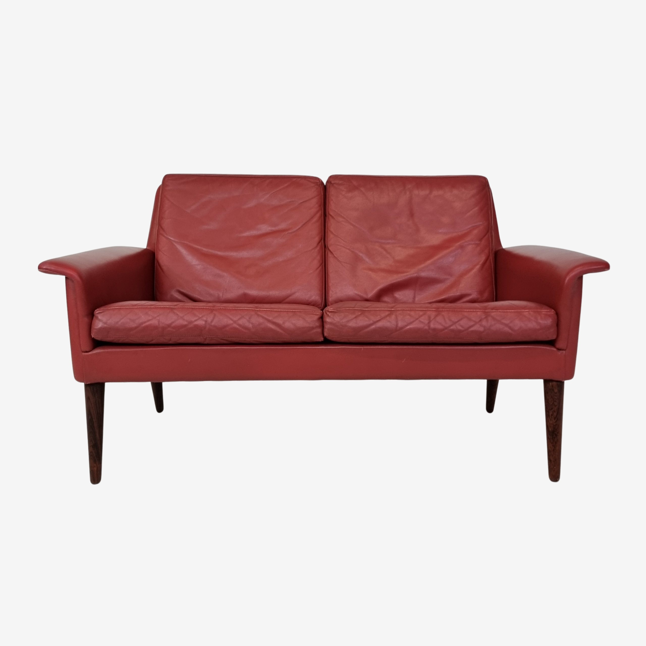 2 pers. Sofa | Leather | Rosewood