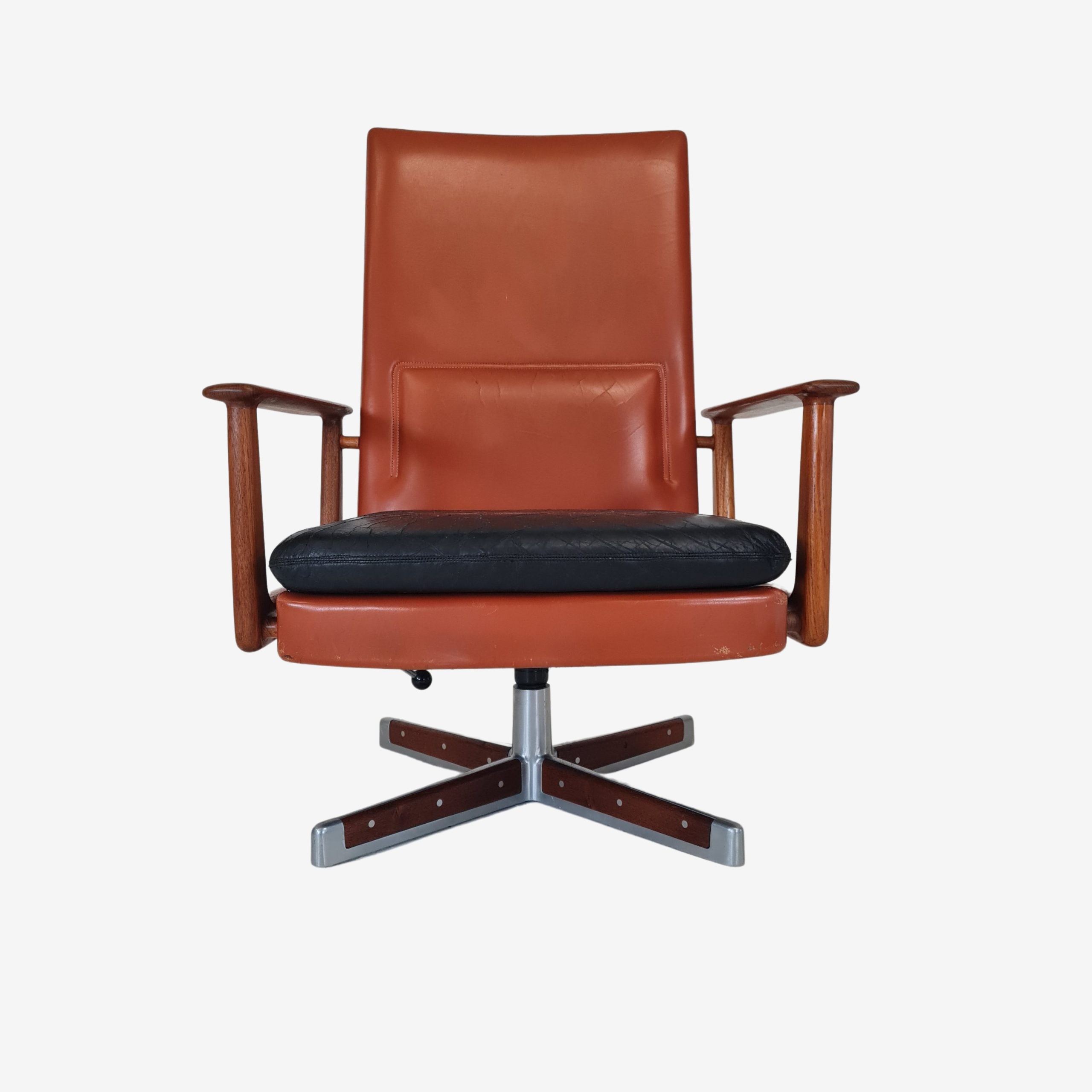Office chair | Model 419 | Teak & leather | Arne Vodder | Sibast furniture