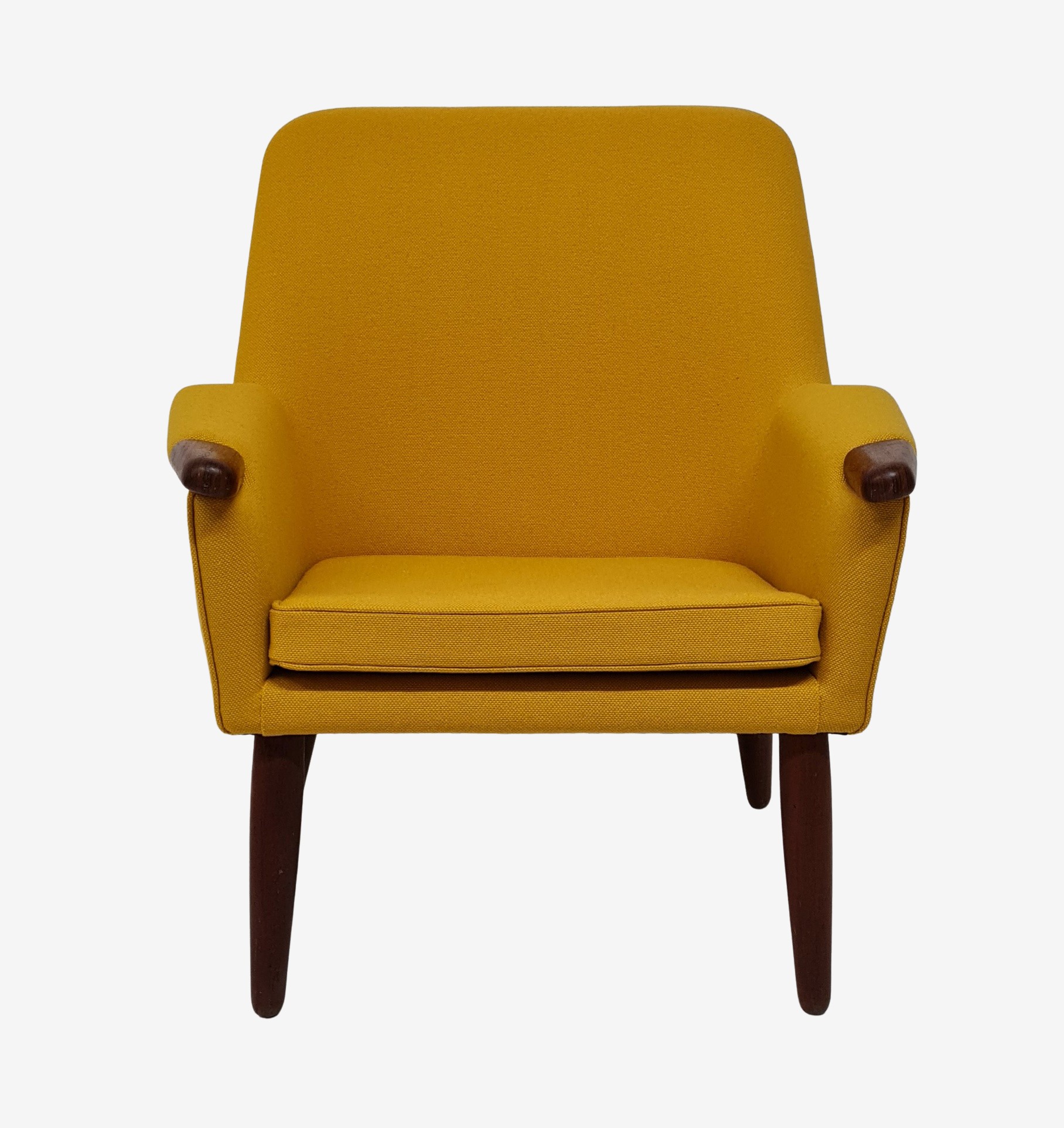 Lounge chair | Yellow | New upholstered | Teak