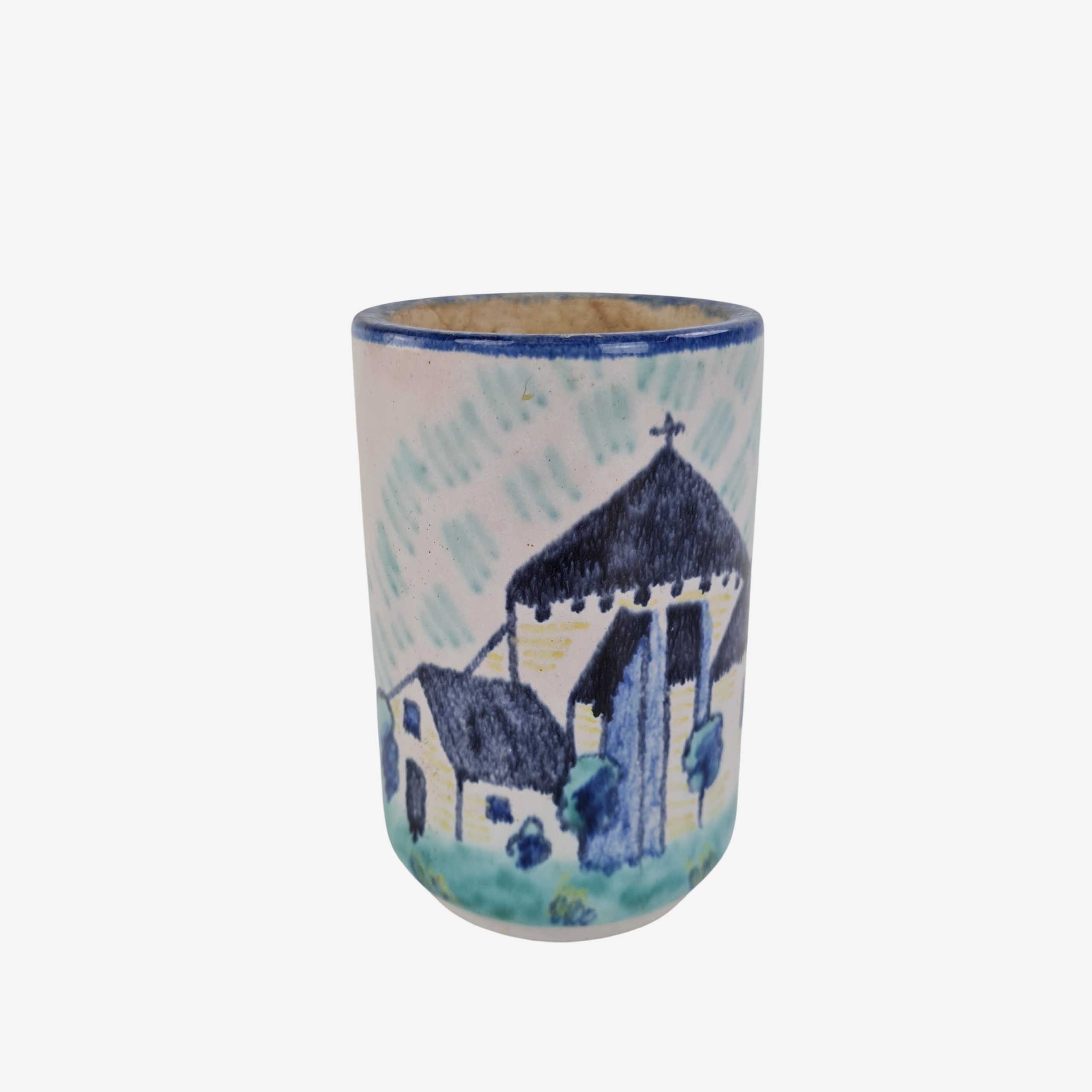 Souvenir vase with Østerlars church. | Svend Nielsen | Søholm ceramics, Bornholm