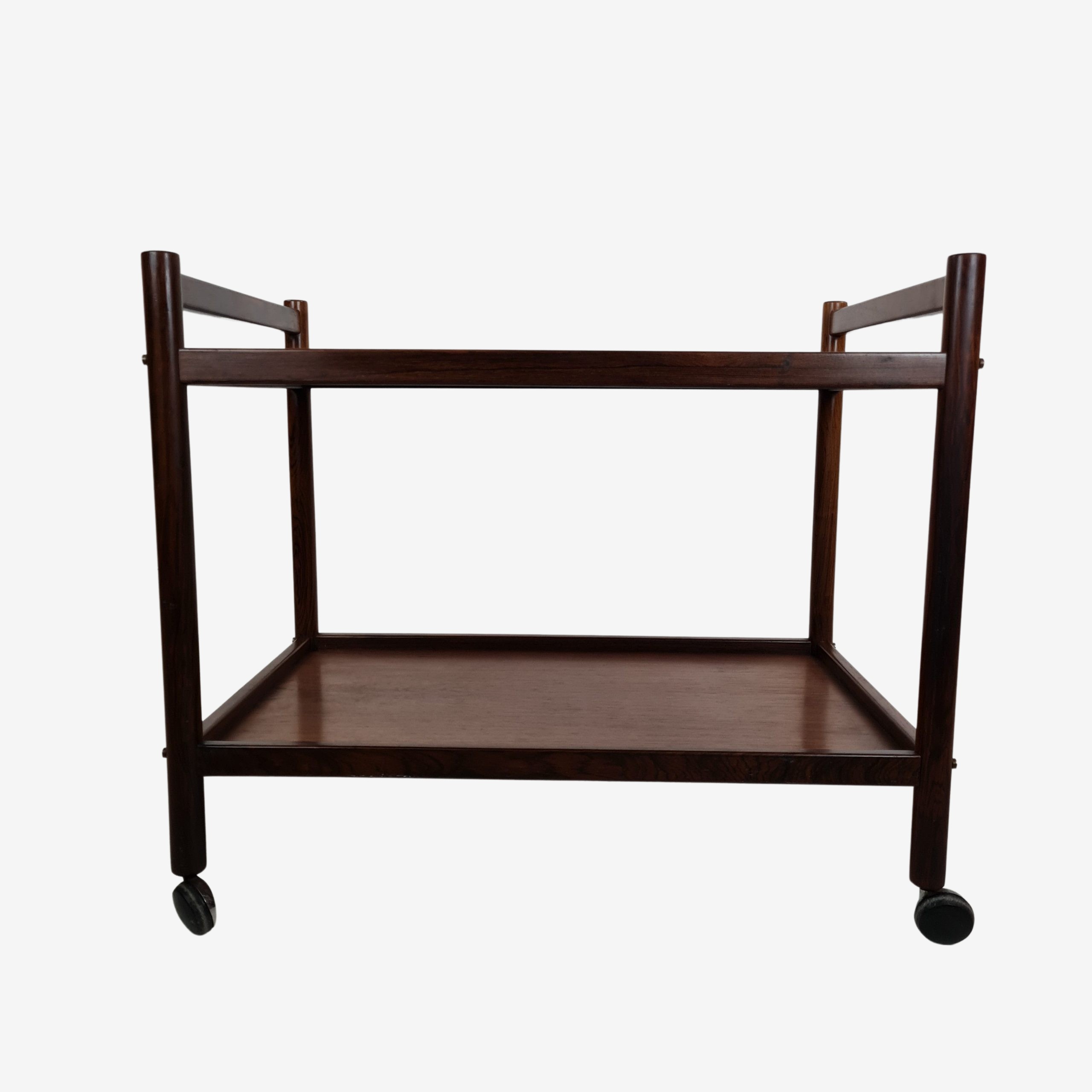 Rolling table/bar table | Tiles and frame in rosewood